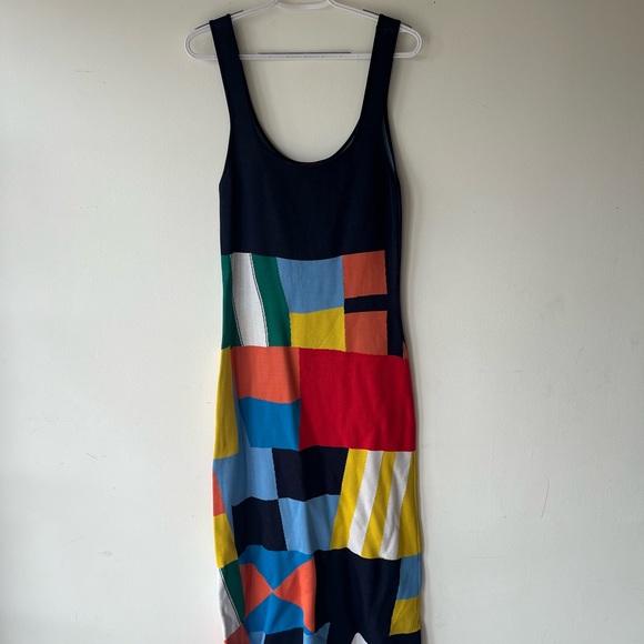 STAUD Colorblock Midi Dress - Multicolor - Picture 4 of 8